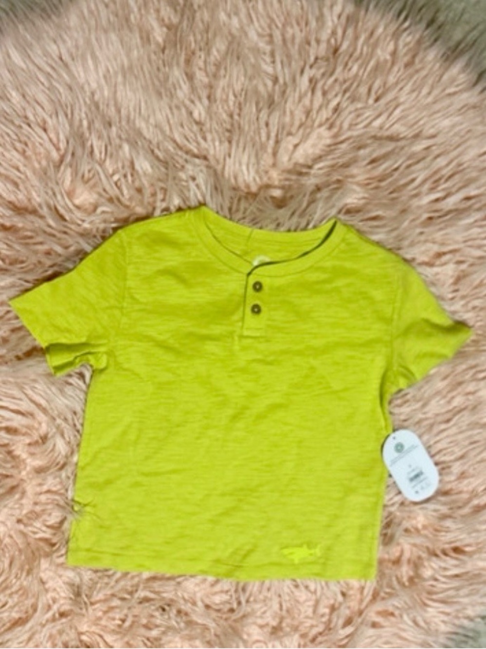 Boys' Neon Yellow Size 7 Short Sleeve Shirt